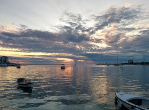 Sončni zahod v pristanišču Umaga, Istra
